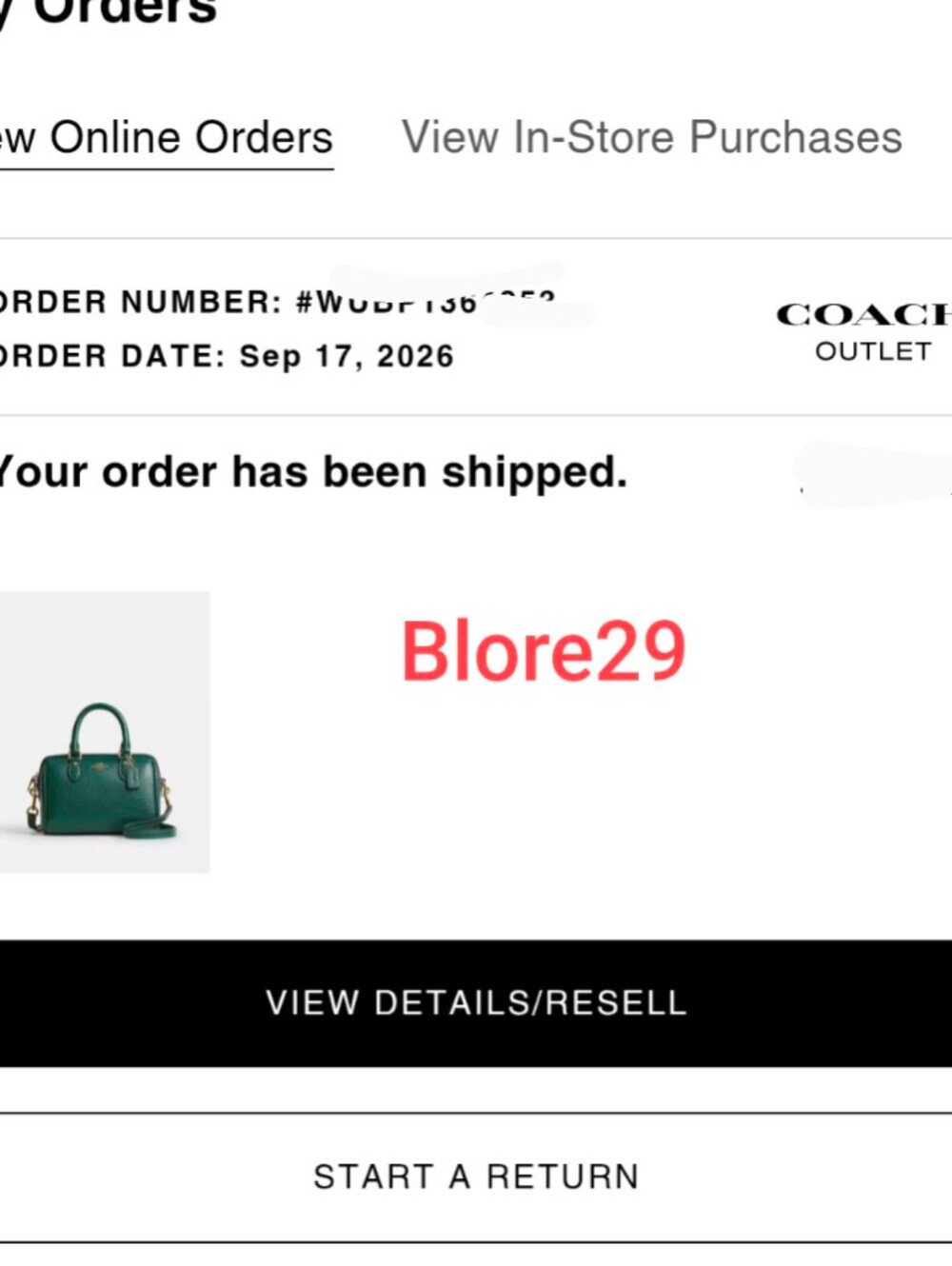 Coach Mini Rowan In Emerald Color - Picture 4 of 4